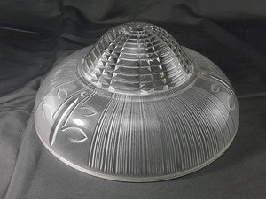 Vtg 10 Ceiling Lamp Shade Light Cover Etched Clear Frosted Glass