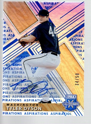 2019 Elite Extra Edition Autographs Aspirations Blue #150 Tyler