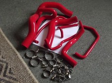 Cooling Hose set with clips MX5 mk2 red silicone hoses Mazda MX-5 kit 1998-2000