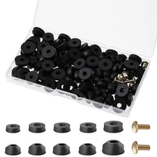 Rubber Washers Repair Kit - 116 Pcs Assorted Flat & Beveled Washers, Brass Bibb 