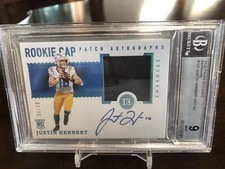 Justin Herbert 2020 Panini encased auto /25 Los Angeles CHARGERS RC Cap Patch SP