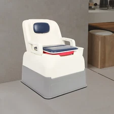Portable Bedside Toilet Chair Shower Commode Seat Bathroom Potty Stool Adult