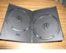 400 NEW HIGH QUALITY BLACK SUPER SLIM 7mm DOUBLE 2 DVD CASES PSD35