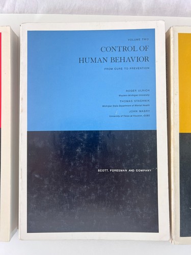Control of Human Behavior. Vols 1-3 . Ulrich, Roger ~ Paperbacks ~ Good Cond - Picture 4 of 17