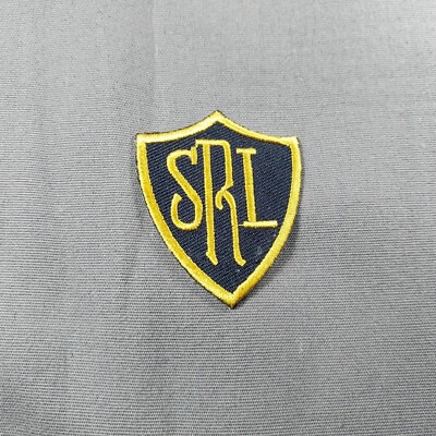 SRL Black Gold Monogrammed Initials School 2'' Iron On Patch