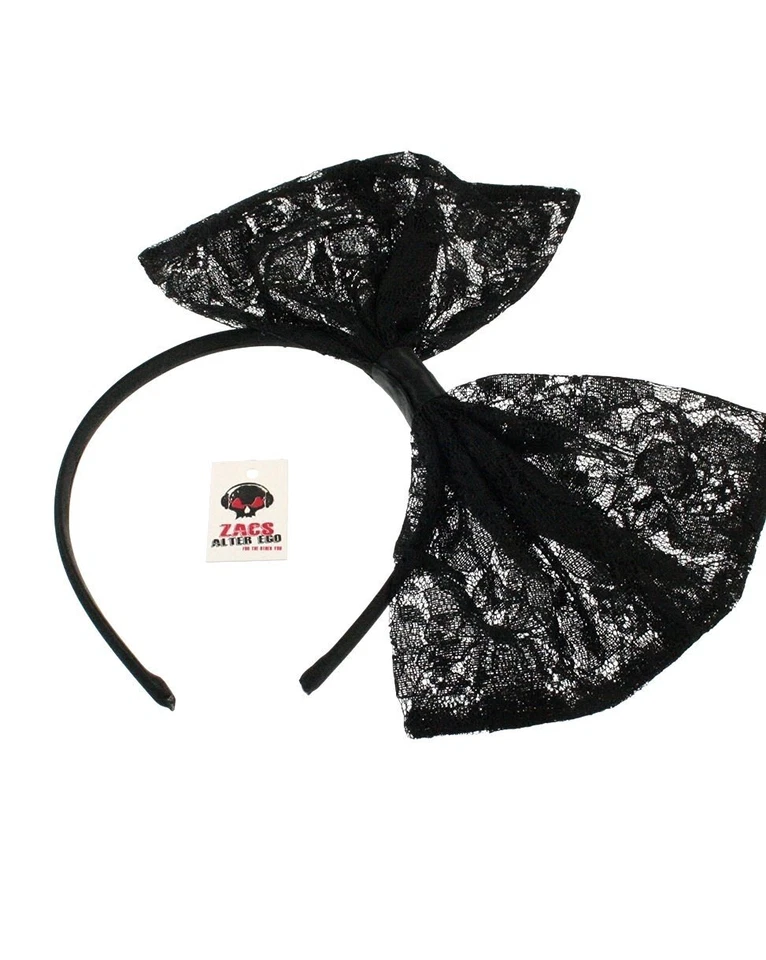 Zac's Alter Ego® Large Lace Bow on Satin Alice Band - Image 4 of 4