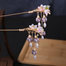 2pc Hanfu Hairpin Purple Hairpin Hair Ornament Ancient Style Elegant Headdress