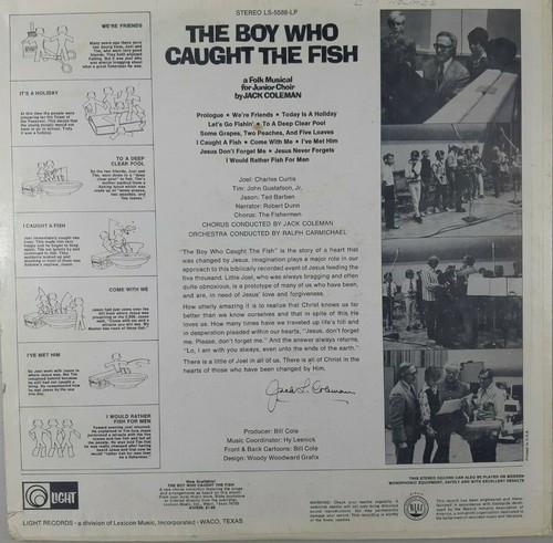 The Boy Who Caught the Fish Christian Music Record by Jack Coleman - Picture 2 of 6