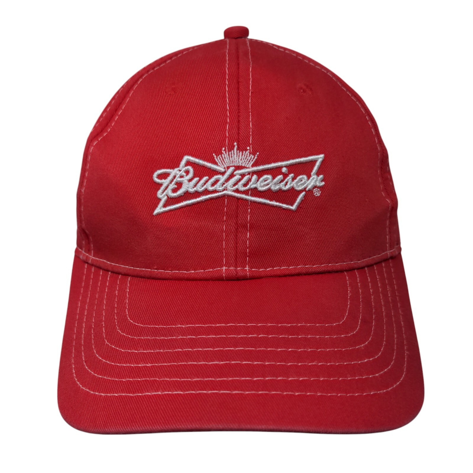 Budweiser Strapback Hat Red One Size Adjustable E… - image 1