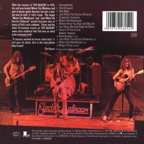 Ted Nugent - Ted Nugent (1999 Remaster) CD NEW/SEALED SPEEDYPOST - Afbeelding 2 van 2