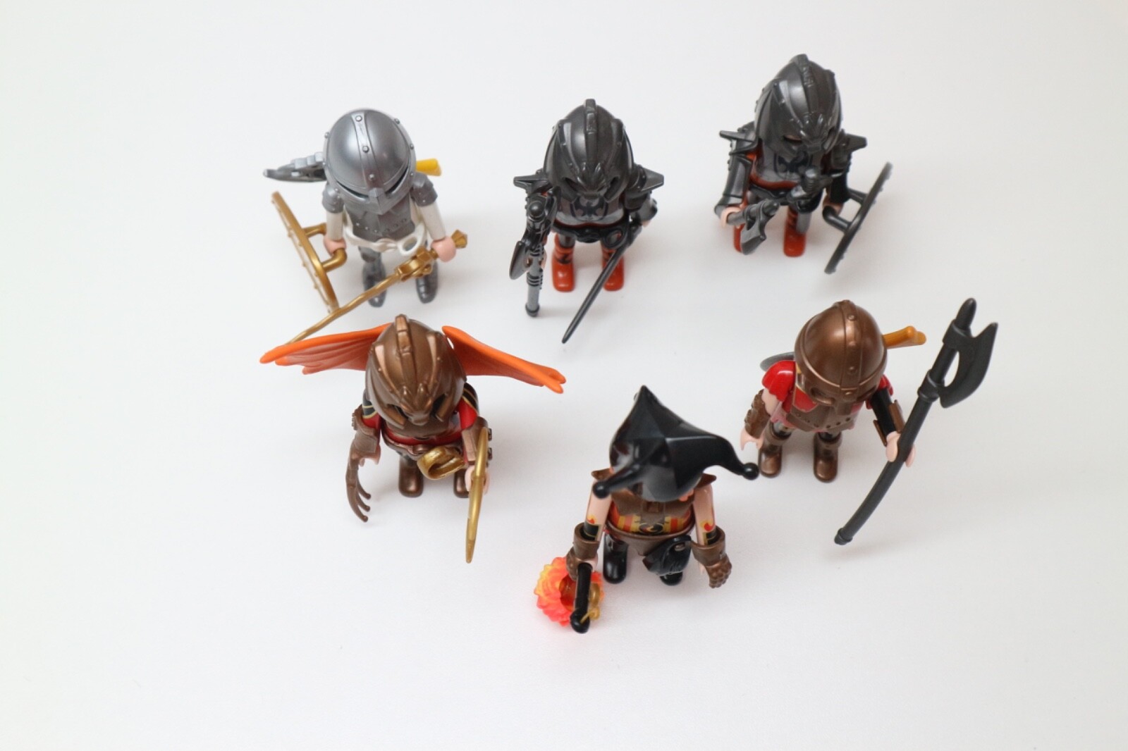 6 Pinnacoli + 6 Connettori Per Playmobil Castello Cavalieri 3666 3667 3888, Usati