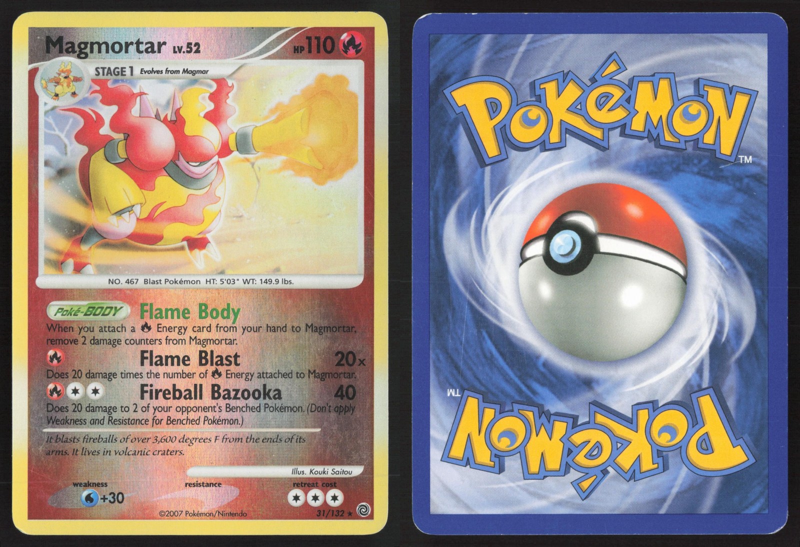 Pokemon TCG | Magmortar 31/132 | Secret Wonders Rare Reverse Holo | LP