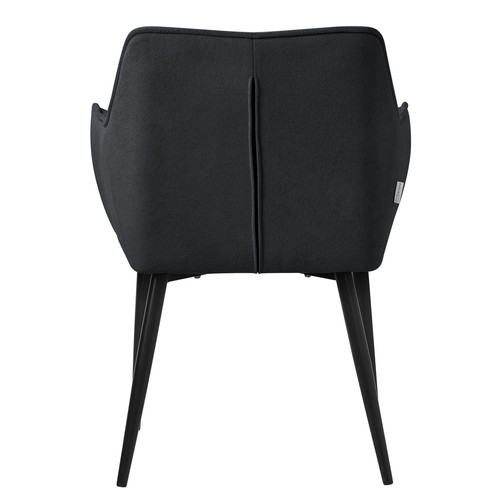 Sillas de comedor asiento negro sillón ergonómico moderno con tapizado grueso - Imagen 4 de 7