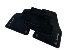 Original Skoda Fußmatten Karoq Premium Textil Satz Teppich Stoff mit Schriftzug