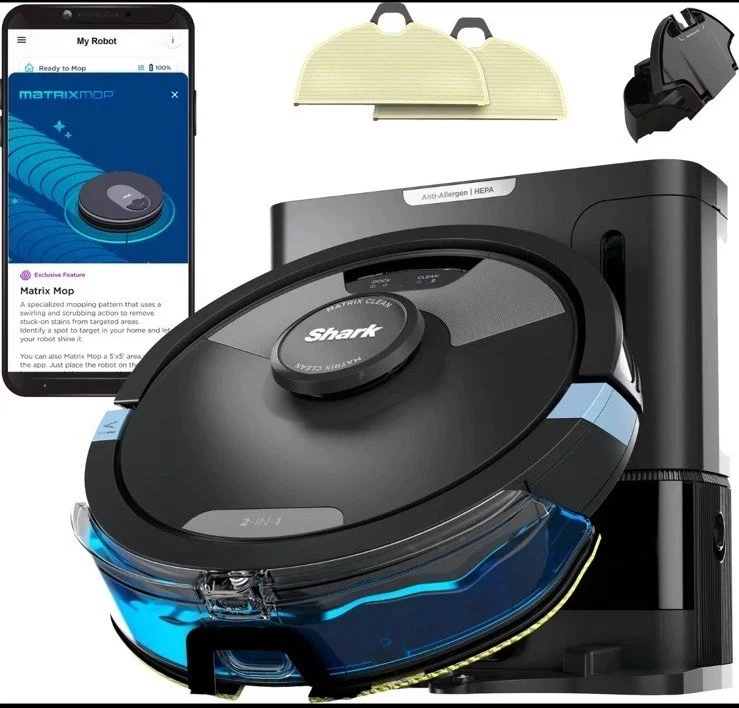 Shark Matrix Plus 2in1 Robot Vacuum & Mop with Sonic Mopping Matrix 2610WA NEW
