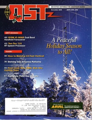 QST Amateur Radio magazine ~ December 2009 ~ Antenna Patterns ~ ICOM IC-80AD