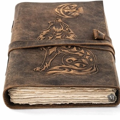 Handmade Leather Notebook 5x7''Vintage Rustic Journal Strap Closure Writing Diary