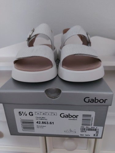 Gabor Sandalen 5,5 / 38,5 Flecht Met. Ice ( Silberfarben) - Bild 13 von 18