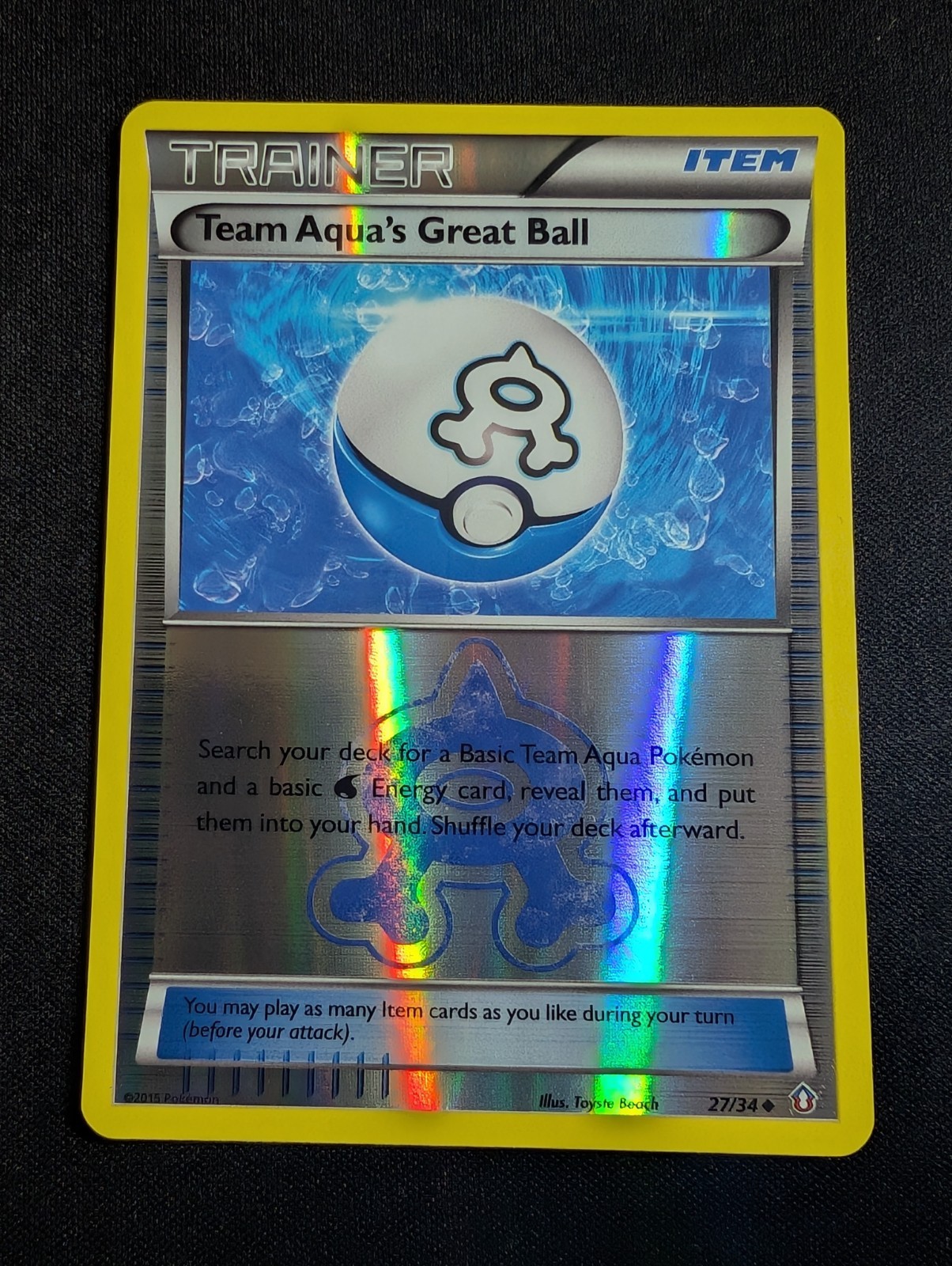 Pokemon Team Aqua's Great Ball 27/34 Reverse Holo Double Crisis NM - B