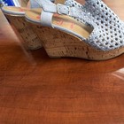Jellypop Light Blue Crochet Wedge Strappy Sandals Women's Size 8 Ankle Strap — photo 4