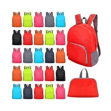 48 Pcs 17 Inch Backpack in Bulk Foldable Classic Back Packs Colorful Book Bag...