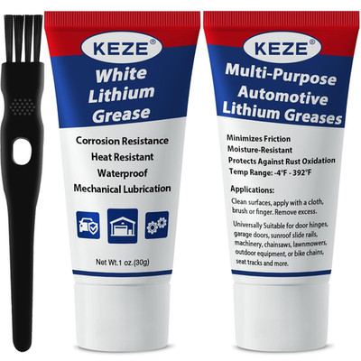 Lithium Grease Multi-Purpose Automotive Bike Garage Door Hinge Lubricant 2 Pack