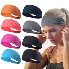 Sports Headband Sweat Wicking Elastic Sweatband for Running Gym Workouts Yoga