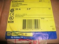 SQUARE D EDB34020 3 POLE 20A 277/480V CIRCUIT BREAKER