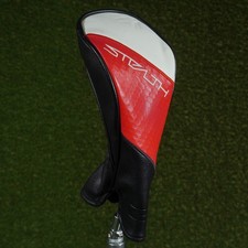 TAYLORMADE STEALTH 2 FAIRWAY WOOD HEADCOVER BLACK / RED / WHITE CHANGEABLE 'S