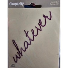 Simplicity Whatever Iron On Embroidered Appli...