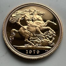 22ct Gold Full Sovereign Coin 1979 Queen Elizabeth II Original Packaging