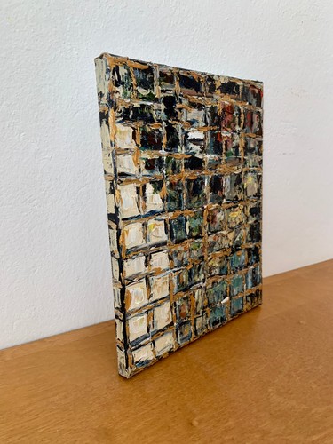 Mosaïque abstraite Impasto peinture huile sur toile décoration murale moderne peinture - Photo 2/7