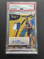 2021 Select Franz Wagner Rookie Patch Auto Gold Wave Prizm /10 PSA 9 Pop 2 RPA