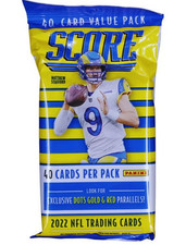 2022 Panini Score Football 40 Card Jumbo Value Pack Fat Pack SAVE UP TO 35% OFF