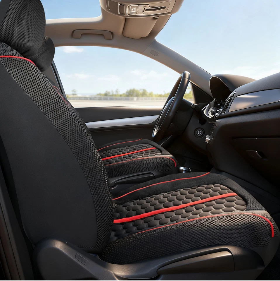 For Toyota RAV4 Auto Car Seat Covers Breathable Mesh Front Rear Protectors Set Foto 3 de 4