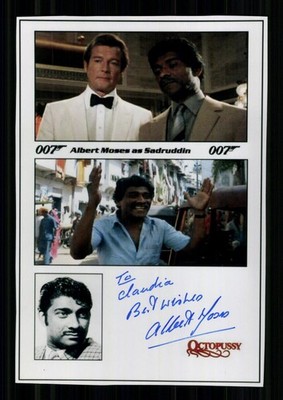 Albert Moses James Bond 007 Octopussy Groß Foto Original Signiert + G 50192