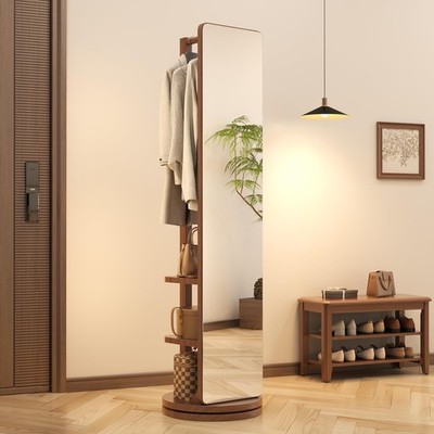 Full Length Mirror with Stand,Mirror Coat Rack,65.7 ''×15.8 ''Floor Mirror fo...