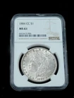 1884-CC $1 Morgan Silver Dollar - NGC MS61