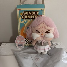 POP MART CRYBABY Sunset Concert Pink Grey Doll Plush Pendant Bag Charm