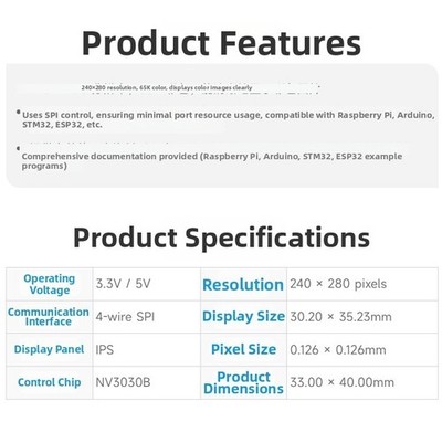 Kompakte 1 83 Zoll LCD Erweiterungsplatine 65K Farbbildschirm für Raspberry Pi