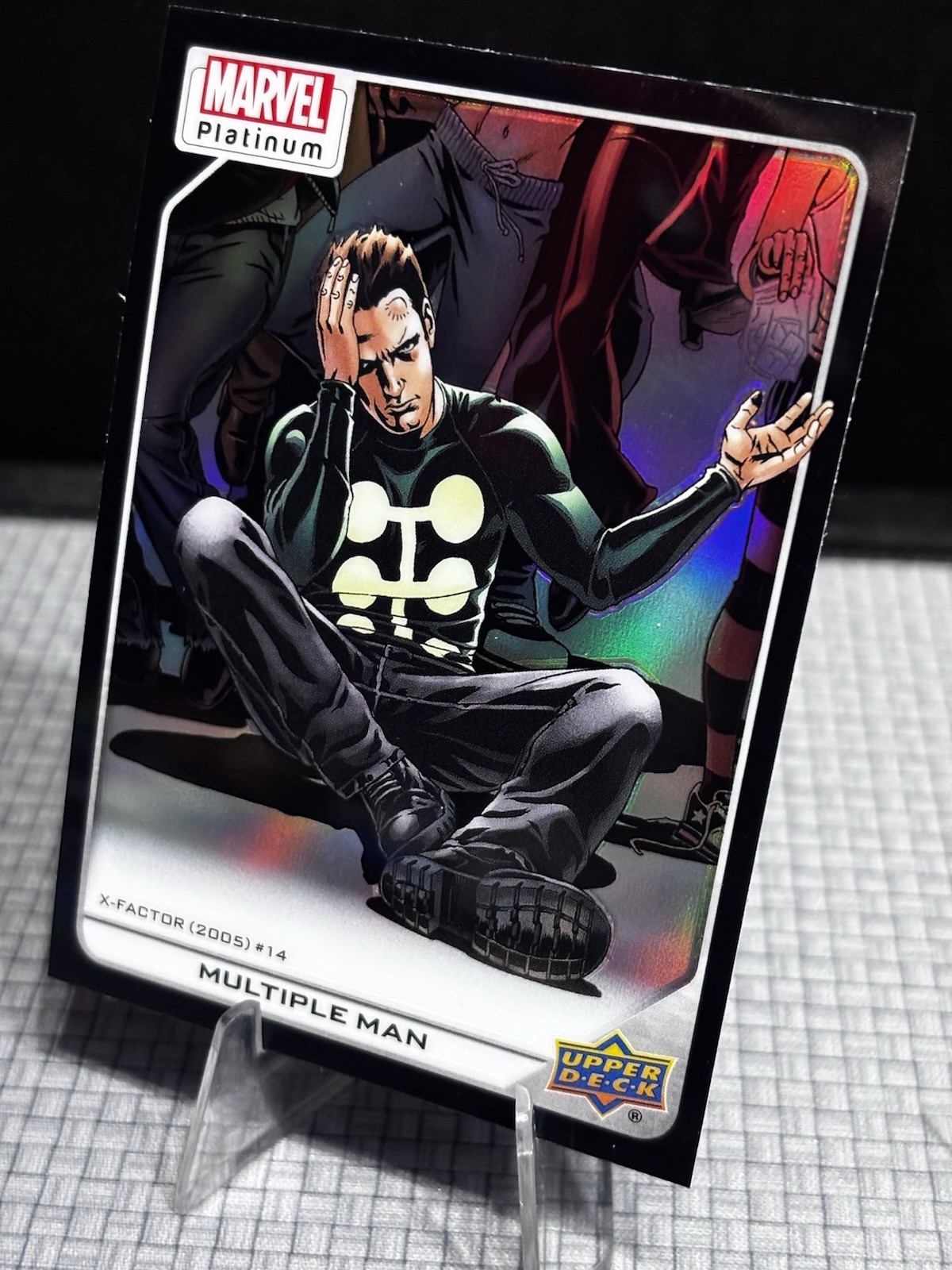 Multiple Man 2023 Upper Deck Marvel Platinum Black Rainbow #195