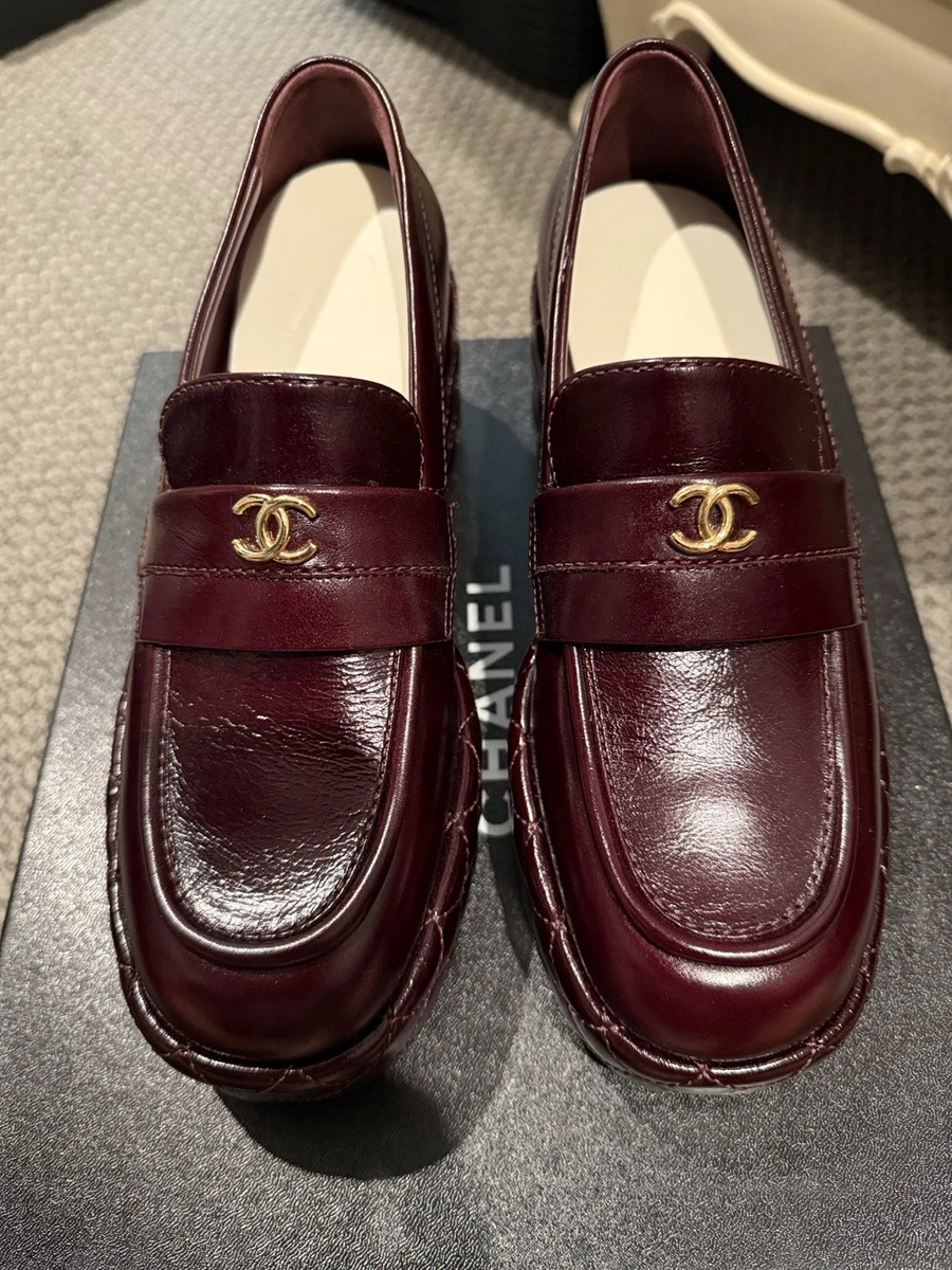 CHANEL バーガンディ ローファー　24.5 CHANEL Red Shoes for Women | eBay