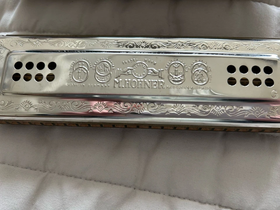 "Arpa eco Hohner vintage con estuche original diseño de doble cara 7"" de largo - bonita" Foto 4 de 4