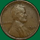 1933-D Lincoln Wheat Cent Fine F Coin #34957