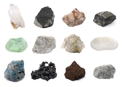 Rock & Mineral Kit, 12 Pieces-Includes Metamorphic, Igneous, Sedimentary Rocks