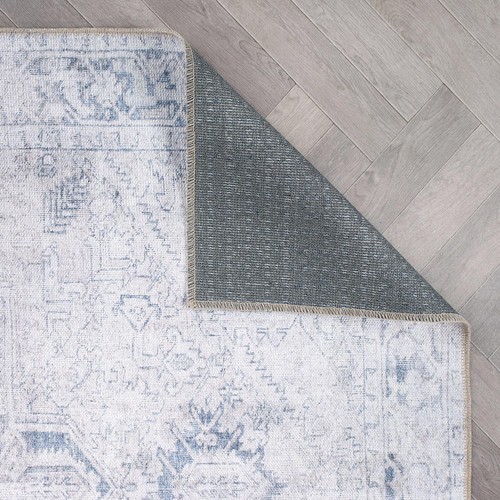 Rugshop blau Vintage Boho Medaillon Läufer Teppich — maschinenwaschbar 2'6"x10' Fo... - Bild 5 von 8