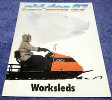 Original Vntg 1987 Ski-Doo Worksleds Snowmobile Brochure 8 1/2" X 11" 6 Pages