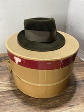 Stetson  The Gun Club by Stetson  Fedora Hat Black Royal De Luxe Size 6 7/8  