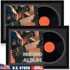 2 Pcs Vinyl Record Display Frame 16x22 Inches Double Groove Record Album Frame
