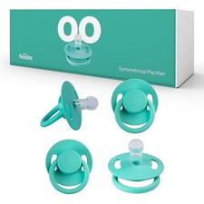 Symmetrical Pacifier By LoveNoobs, 4 Pack, Pacifiers 0-6 Months, 4 Pack